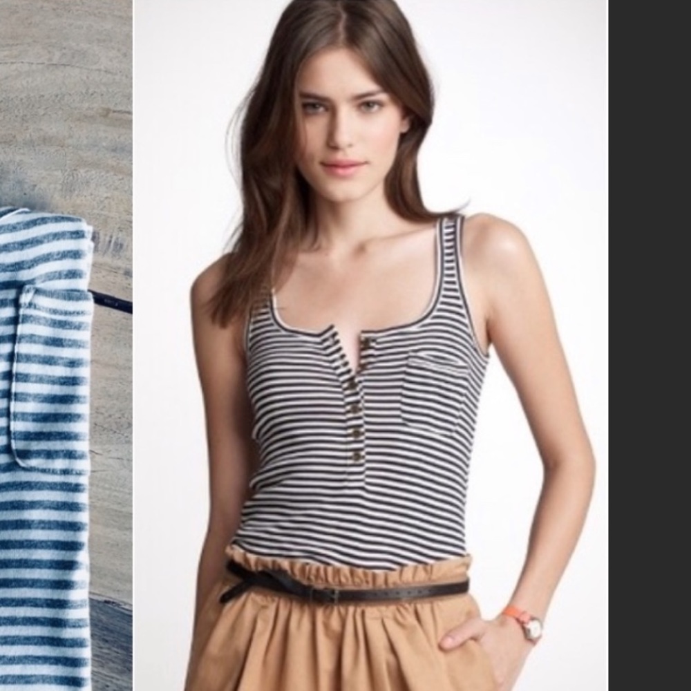 J crew// striped tank size medium